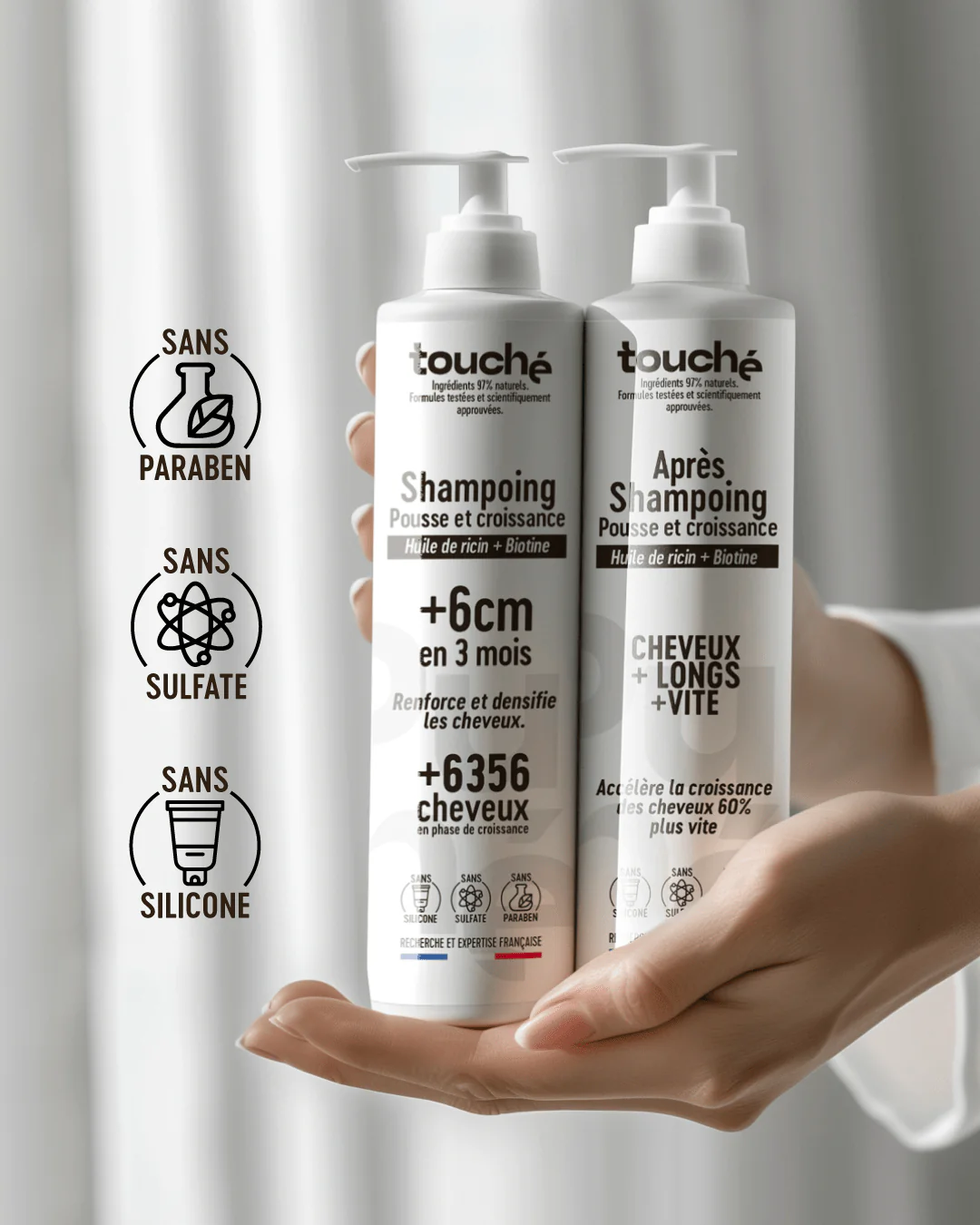 Touché Pack shampooing et après-shampooing pousse et croissance – Image 12